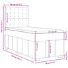 vidaXL &Kappa;&rho;&epsilon;&beta;ά&tau;&iota; Boxspring &mu;&epsilon; &Sigma;&tau;&rho;ώ&mu;&alpha; &Mu;&alpha;ύ&rho;&omicron; 80 x 200 &epsilon;&kappa;. &Upsilon;&phi;&alpha;&sigma;&mu;ά&tau;&iota;&nu;&omicron;