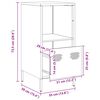vidaXL Ντουλάπι Λευκό 35x39x73,5 εκ. από Χάλυβα Ψυχρής Έλασης