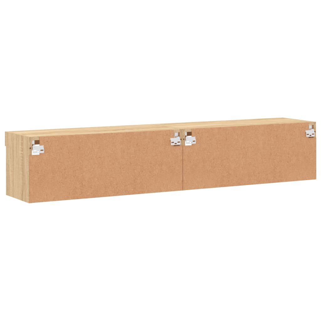 vidaXL Έπιπλα Τηλεόρασης με LED 2 τεμ. Sonoma Δρυς 80 x 30 x 30 εκ.