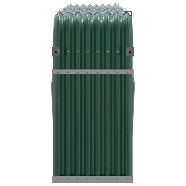 vidaXL Ξυλοθήκη Πράσινη 234 x 45 x 100 εκ. από Γαλβανισμένο Ατσάλι
