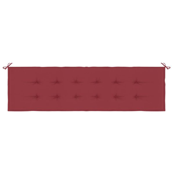 vidaXL Μαξιλάρι Πάγκου Κήπου Μπορντό 180x50x7 εκ. Ύφασμα Oxford