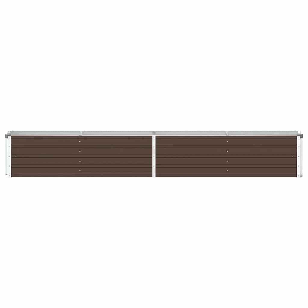 vidaXL Ζαρντινιέρα Υπερυψωμένη Καφέ 320x40x45 εκ. Γαλβανισμ. Χάλυβας