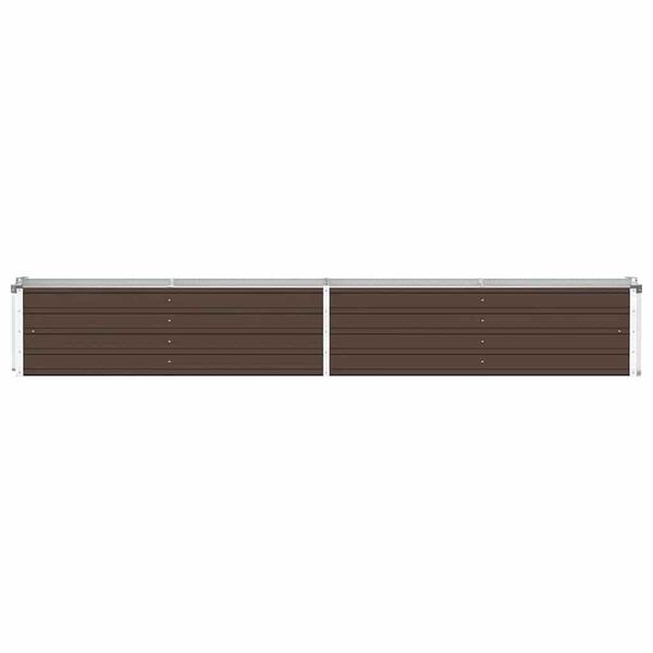 vidaXL Ζαρντινιέρα Υπερυψωμένη Καφέ 320x40x45 εκ. Γαλβανισμ. Χάλυβας