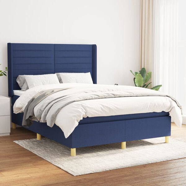 vidaXL &Kappa;&rho;&epsilon;&beta;ά&tau;&iota; Boxspring &mu;&epsilon; &Sigma;&tau;&rho;ώ&mu;&alpha; &Mu;&pi;&lambda;&epsilon; 140x200 &epsilon;&kappa;. &Upsilon;&phi;&alpha;&sigma;&mu;ά&tau;&iota;&nu;&omicron;