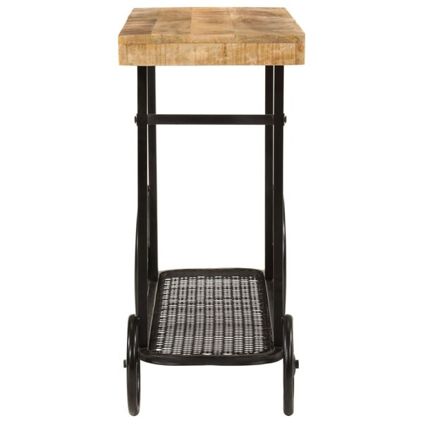 vidaXL Τραπέζι Κονσόλα 112x36x76 εκ. από Μασίφ Ξύλο Μάνγκο/Σίδερο