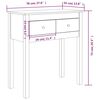 vidaXL Τραπέζι Κονσόλα Καφέ Μελί 70x35x75 εκ. Μασίφ Ξύλο Πεύκου