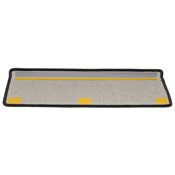 vidaXL Πατάκια Σκαλοπάτια 15 τεμ. Ανθρακί 65x21x4 εκ. με Ορθογώνια Άκρη