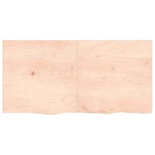vidaXL Επιφάνεια Τραπεζιού 120x60x(2-4)εκ Ακατέργαστο Μασίφ Ξύλο Δρυός