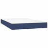 vidaXL Κρεβάτι Boxspring με Στρώμα Μπλε 120x200 εκ. Υφασμάτινο