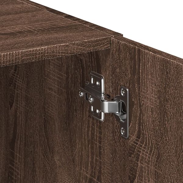 vidaXL Ραφιέρα με Ντουλάπια Καφέ Δρυς 70x42,5x225 εκ. από Επεξ. Ξύλο