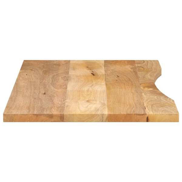 vidaXL Επιφάνεια Γραφείου Καμπύλη 120x50x2,5 εκ Μασίφ Ακατ. Μάνγκο