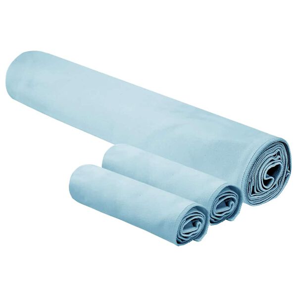 vidaXL Σύνολο πετσέτας αθλητισμού 3 pcs Μπλε