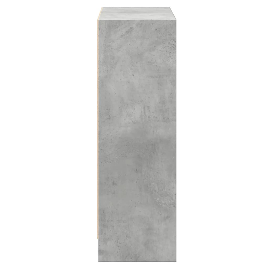 vidaXL Βιβλιοθήκη Γκρι του Σκυροδέματος 80 x 24 x 75 εκ. Μοριοσανίδα