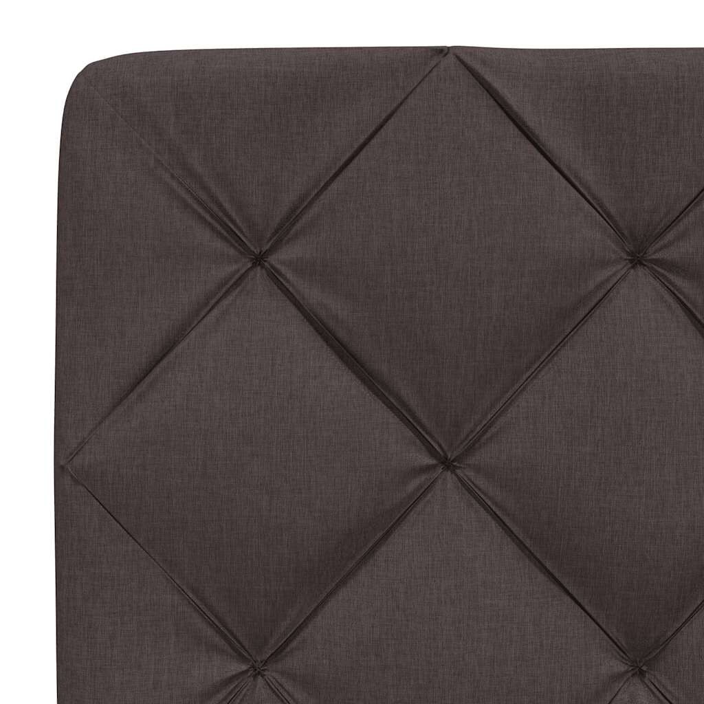 vidaXL Κρεβάτι με Στρώμα Σκούρο Καφέ 120x200 εκ. Υφασμάτινο