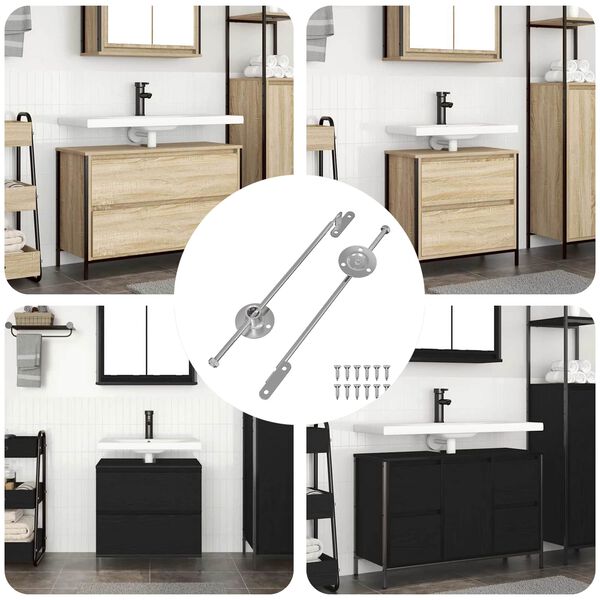 vidaXL &Mu;&epsilon;&nu;&tau;&epsilon;&sigma;έ&sigmaf; &mu;&epsilon; &rho;ά&beta;&delta;&omicron; έ&lambda;&xi;&eta;&sigmaf; 2 pcs &Alpha;&sigma;&eta;&mu;ί 190 mm &Sigma;ί&delta;&epsilon;&rho;&omicron;