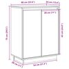 vidaXL Ντουλάπι 60 x 34 x 75 εκ. από Μασίφ Ξύλο Πεύκου