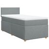 vidaXL Κρεβάτι Boxspring με Στρώμα Ανοιχτό Γκρι 100x200 εκ. Υφασμάτινο