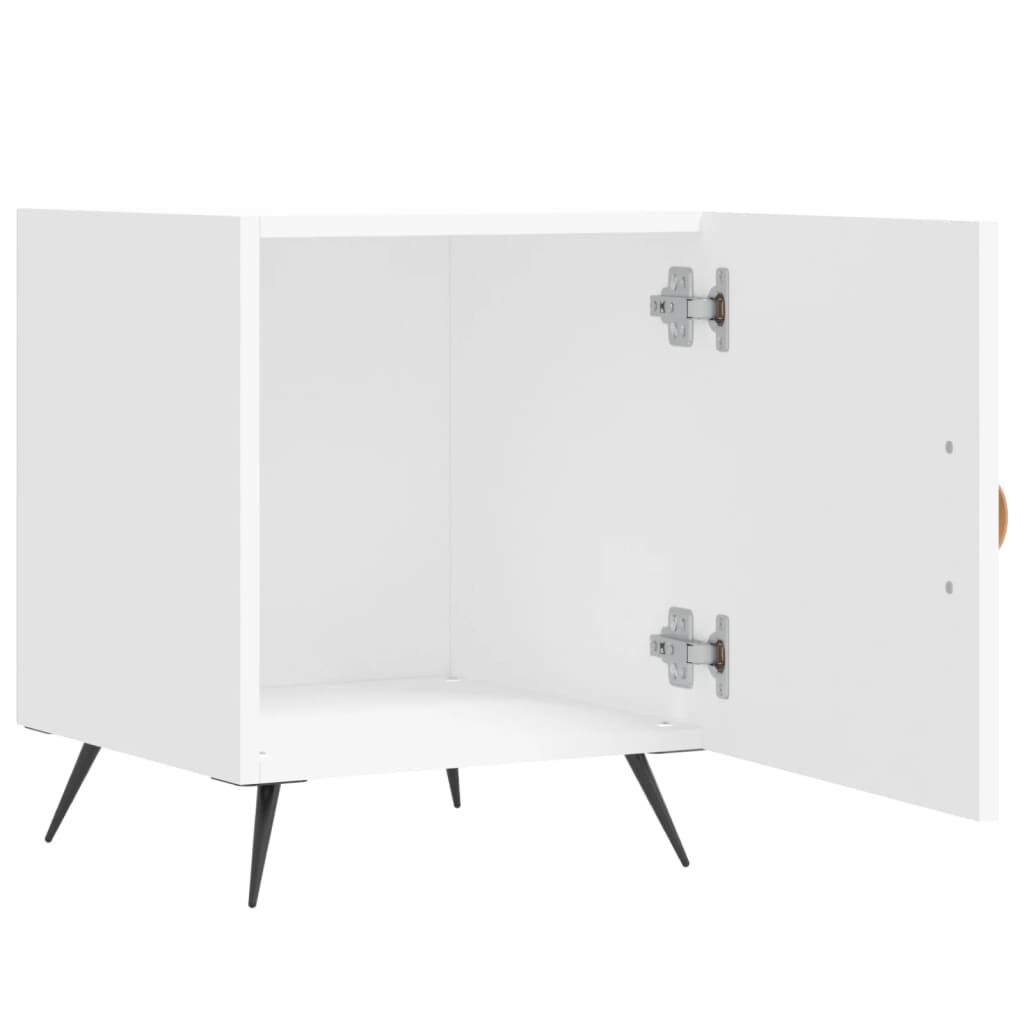 vidaXL Κομοδίνο Λευκό 40 x 40 x 50 εκ. από Επεξεργασμένο Ξύλο