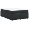 vidaXL Κρεβάτι Boxspring με Στρώμα Μαύρο 160x200εκ.από Συνθετικό Δέρμα