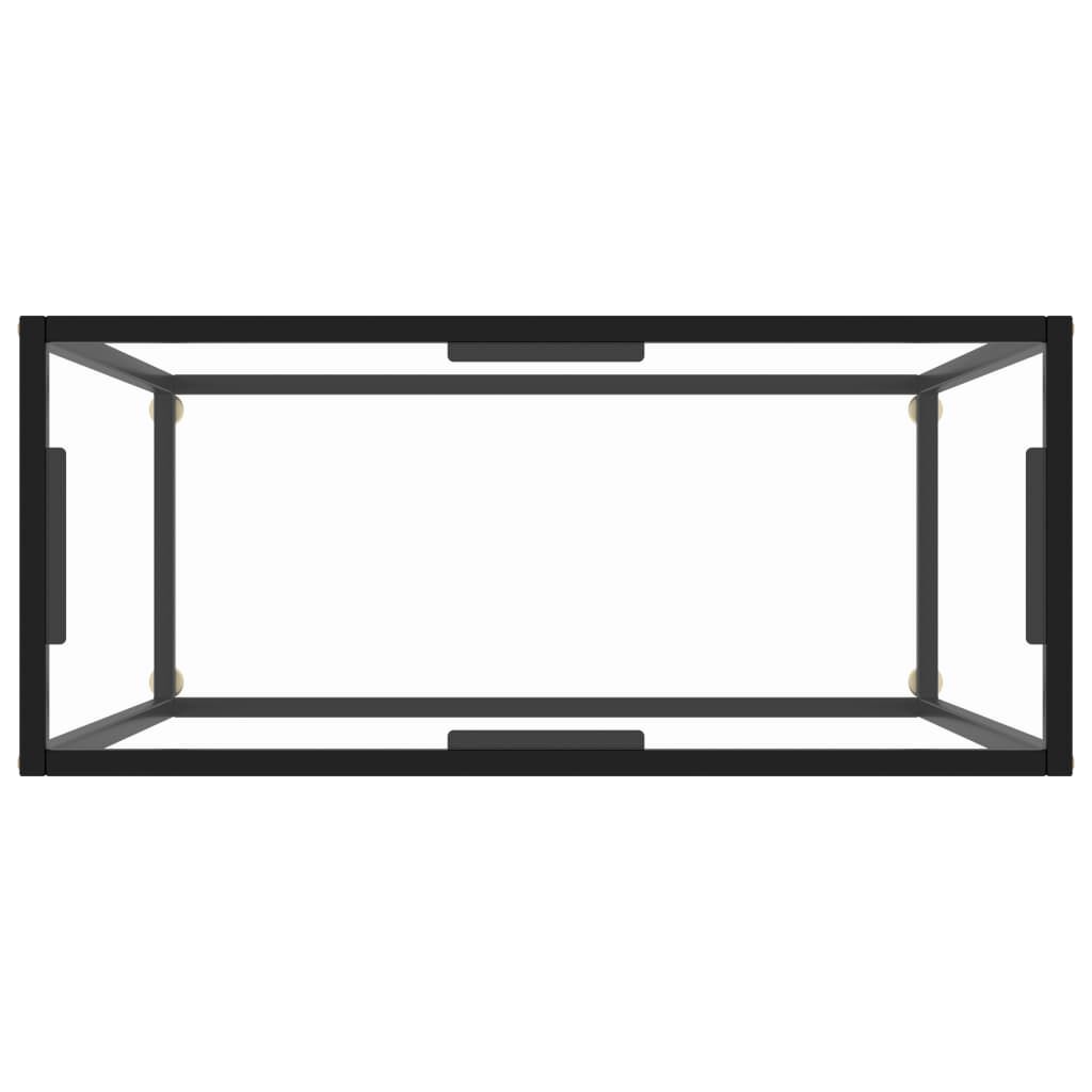 vidaXL Τραπέζι Κονσόλα Διαφανές 80 x 35 x 75 εκ. από Ψημένο Γυαλί