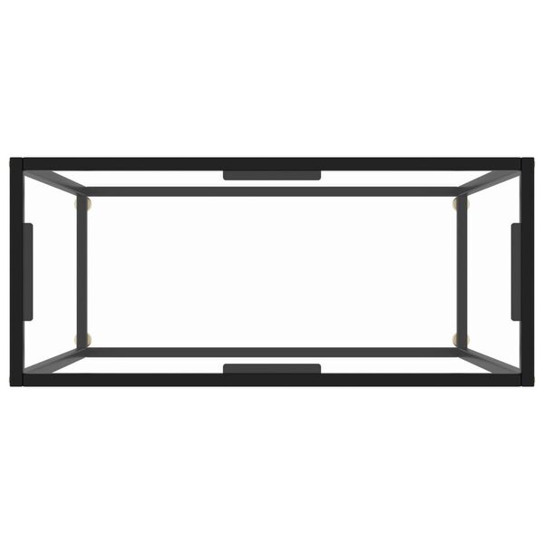 vidaXL Τραπέζι Κονσόλα Διαφανές 80 x 35 x 75 εκ. από Ψημένο Γυαλί