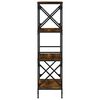 vidaXL Βιβλιοθήκη 4 Επιπέδων Καπνιστή Δρυς 59x35x132 εκ. Επεξεργ. Ξύλο