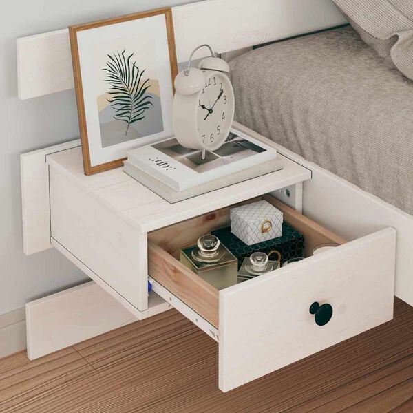 vidaXL Σκελετός Κρεβατιού Λευκό 90 x 190 cm Μασίφ ξύλο πεύκου