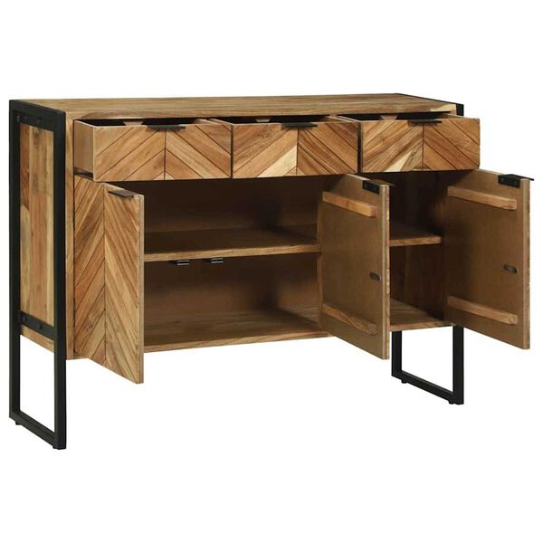 vidaXL Πλαϊνό Γραφείο Καφέ 100 x 30 x 75 εκ Μασίφ ξύλο ακακίας