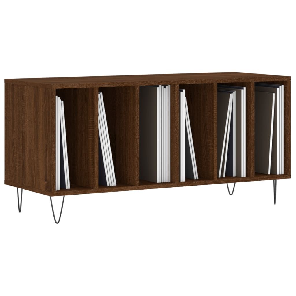 vidaXL Έπιπλο Δίσκων Καφέ Δρυς 100x38x48 εκ. από Επεξεργασμένο Ξύλο