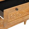 vidaXL Πλαϊνό γραφείο 3 pcs Καφέ 60 x 33 x 75 cm Μασίφ ξύλο μάνγκο