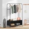 vidaXL Ράφι Ρούχων Μαύρο 100 x 44 x 160 εκ Επεξεργασμένο ξύλο