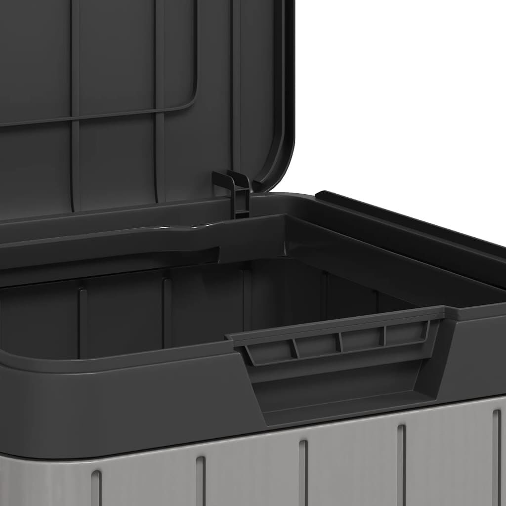 vidaXL Κάδος Απορριμμάτων Εξωτερ. Χώρου Γκρι 38x38x65 εκ. Πολυπρ/λένιο