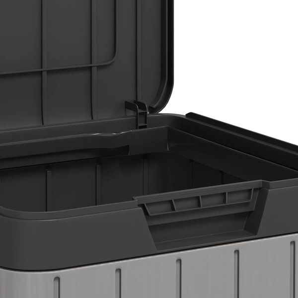 vidaXL Κάδος Απορριμμάτων Εξωτερ. Χώρου Γκρι 38x38x65 εκ. Πολυπρ/λένιο
