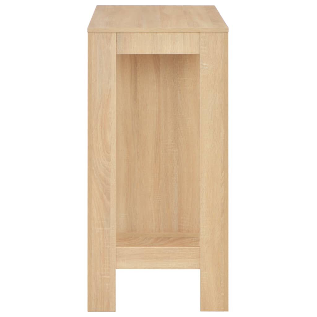 vidaXL Τραπέζι Μπαρ με Ράφι Χρώμα Δρυός 110 x 50 x 103 εκ.