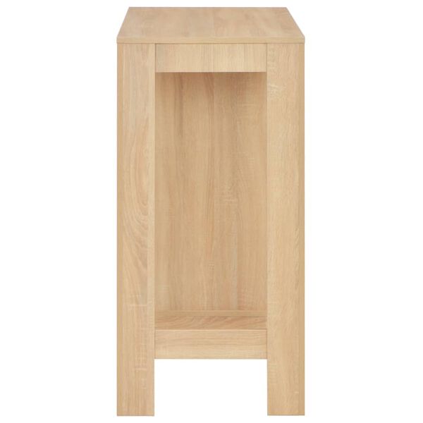 vidaXL Τραπέζι Μπαρ με Ράφι Χρώμα Δρυός 110 x 50 x 103 εκ.