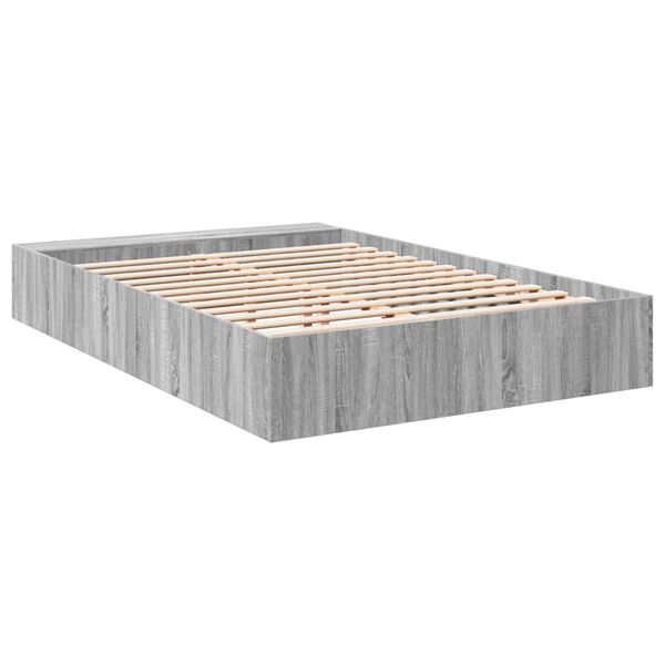 vidaXL Πλαίσιο Κρεβατιού Γκρι Sonoma 140x200 εκ. Επεξεργασμένο Ξύλο