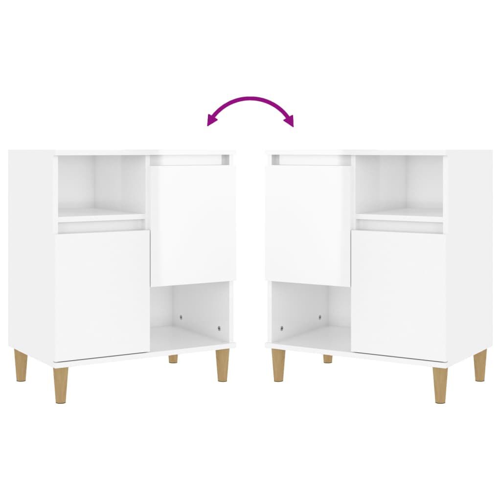 vidaXL Ντουλάπι Γυαλιστερό Λευκό 60x35x70 εκ. από Επεξεργασμένο Ξύλο