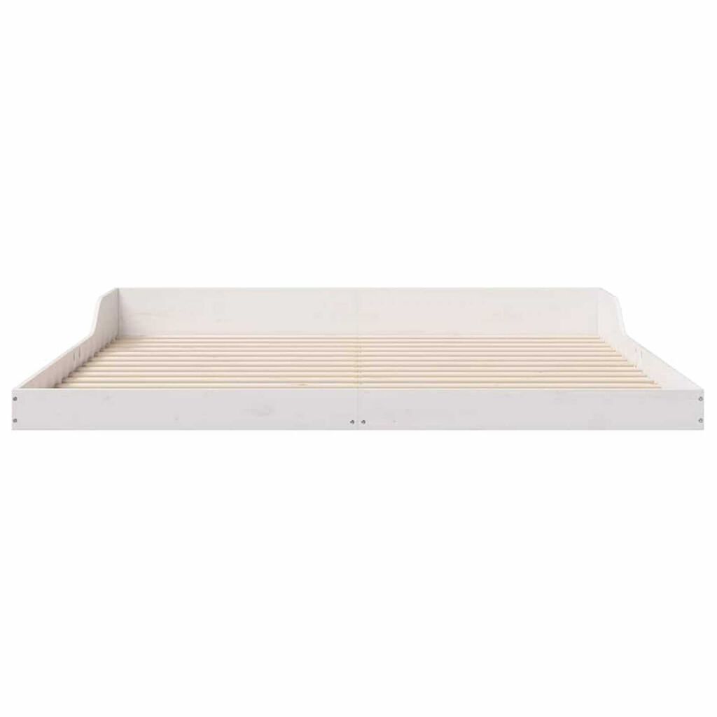 vidaXL Σκελετός Κρεβατιού Λευκό 200 x 200 cm Μασίφ ξύλο πεύκου