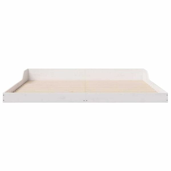 vidaXL Σκελετός Κρεβατιού Λευκό 200 x 200 cm Μασίφ ξύλο πεύκου