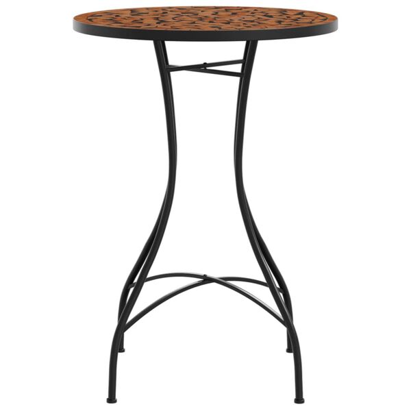 vidaXL Τραπέζι Bistro «Μωσαϊκό» Τερακότα Ø50x70 εκ. Κεραμικό