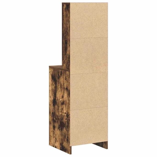 vidaXL Highboard Καπνιστή δρυς 40 x 40.5 x 135 εκ. Επεξεργασμένο ξύλο