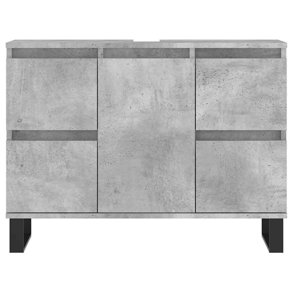 vidaXL Ντουλάπι Μπάνιου Γκρι Σκυροδέματος 80x33x60 εκ. Επεξ. Ξύλο