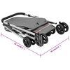 vidaXL Καρότσι Σκύλου Πτυσσόμενο Γκρι 100 x 49 x 96 εκ. Λινό Ύφασμα
