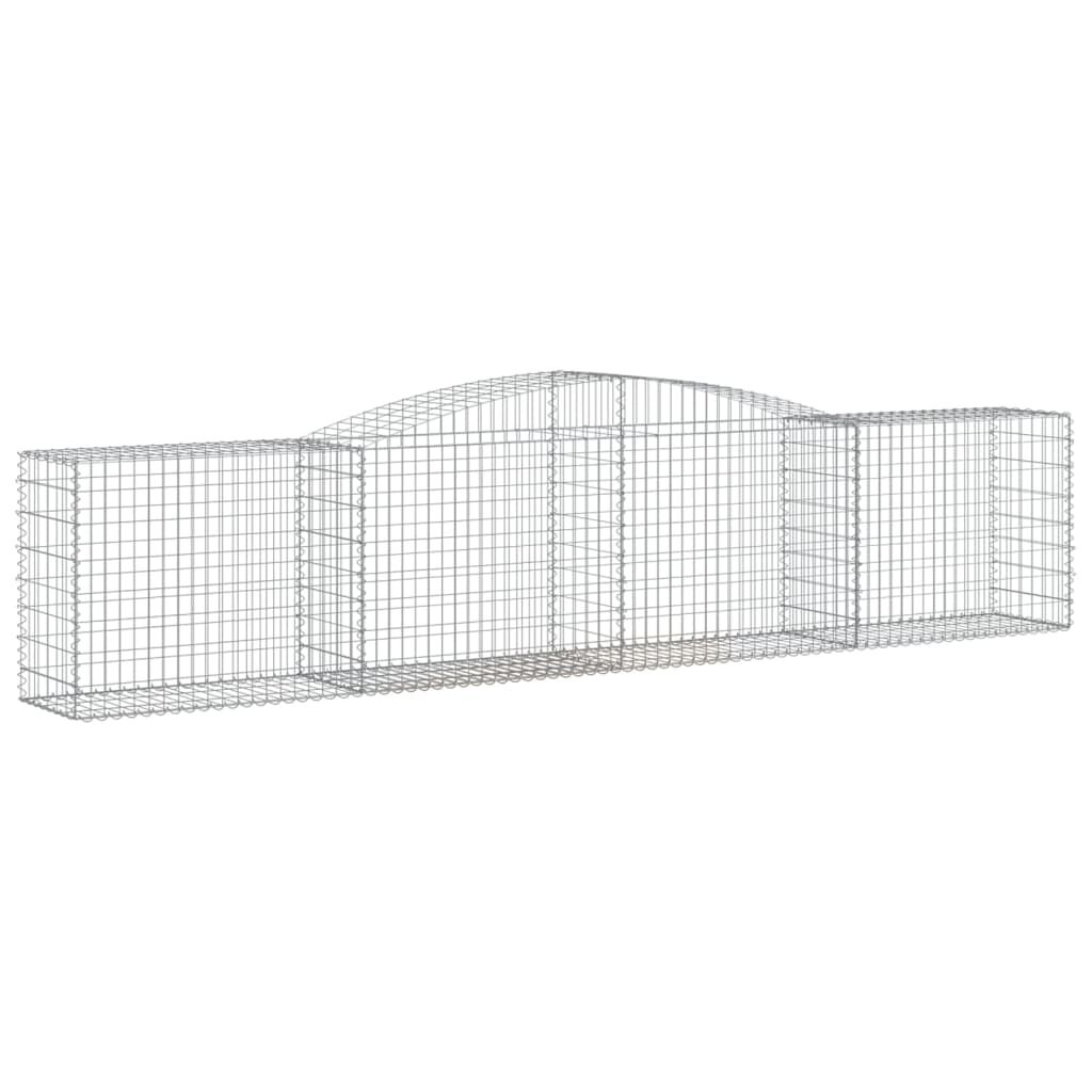vidaXL Συρματοκιβώτιο Τοξωτό 400x50x80/100εκ. από Γαλβανισμένο Χάλυβα