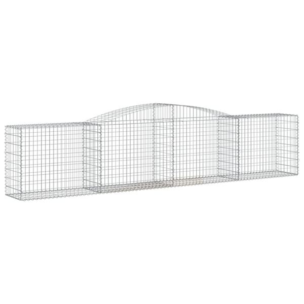 vidaXL Συρματοκιβώτιο Τοξωτό 400x50x80/100εκ. από Γαλβανισμένο Χάλυβα