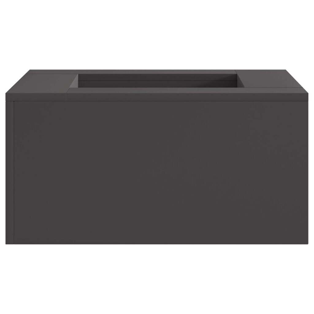 vidaXL Τζάκι Γωνιακό Μαύρο 60x60x30 εκ. Ατσάλι