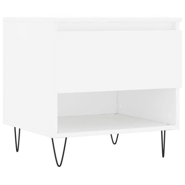 vidaXL Τραπεζάκια Σαλονιού 2 τεμ. Λευκά 50x46x50 εκ Επεξεργασμένο Ξύλο