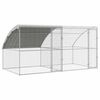 vidaXL Κλουβί για κότες Ασημί 400 x 200 x 198.5 εκ