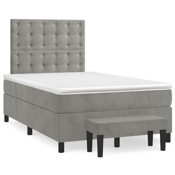 vidaXL &Kappa;&rho;&epsilon;&beta;ά&tau;&iota; Boxspring &mu;&epsilon; &Sigma;&tau;&rho;ώ&mu;&alpha; &Alpha;&nu;&omicron;&iota;&chi;&tau;ό &Gamma;&kappa;&rho;&iota; 120x190 &epsilon;&kappa;. &Beta;&epsilon;&lambda;&omicron;ύ&delta;&iota;&nu;&omicron;
