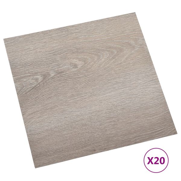 vidaXL Δάπεδο Αυτοκόλλητο Taupe 20 τεμ. 1,86 μ² από PVC